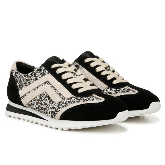 Franco Sarto Women's Matera Retro Lace Up Sneakers Black Multi - Picture 1 of 8